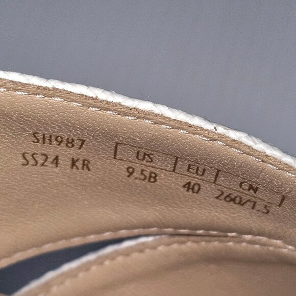 NEW Stuart Weitzman Carmen Midi Wedge Sz 9.5 Sandal Platform White Leather Cork - Picture 13 of 14